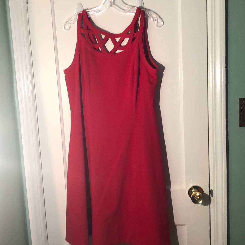 White House Black Market Dress in Red Size 14